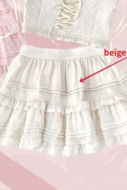 Soft Pink Sweet Lolita Skirt Set - Y2K Summer, 90s Grunge, Retro Pastel Goth, Y2K Party Outfit