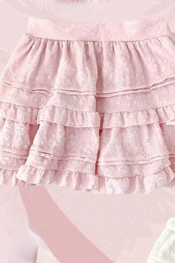 Soft Pink Sweet Lolita Skirt Set - Y2K Summer, 90s Grunge, Retro Pastel Goth, Y2K Party Outfit