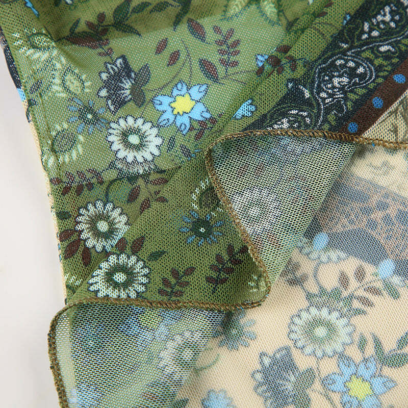 Soraya Patchwork Top - Y2K Summer Grunge, 90s Retro, Pastel Goth, Y2K Club & Party Outfits