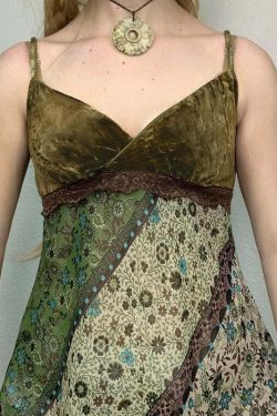Soraya Patchwork Top - Y2K Summer Grunge, 90s Retro, Pastel Goth, Y2K Club & Party Outfits