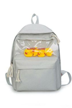 Sourpuff Duck Backpacks - Y2K Summer & 90s Grunge Fashion, Retro Style, Pastel Goth, Y2K