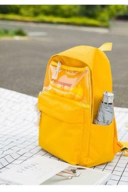 Sourpuff Duck Backpacks - Y2K Summer & 90s Grunge Fashion, Retro Style, Pastel Goth, Y2K