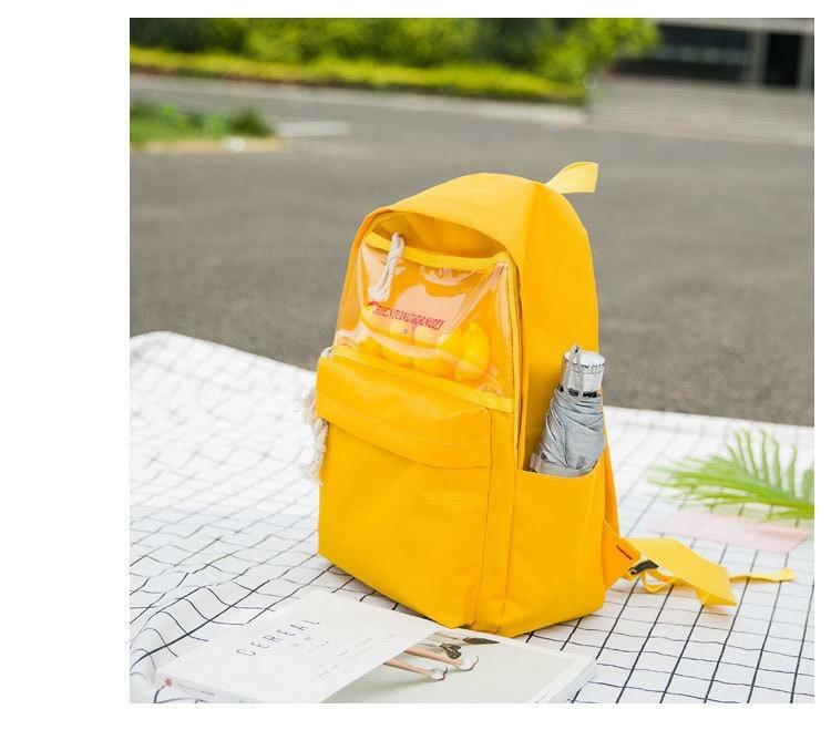 Sourpuff Duck Backpacks - Y2K Summer & 90s Grunge Fashion, Retro Style, Pastel Goth, Y2K
