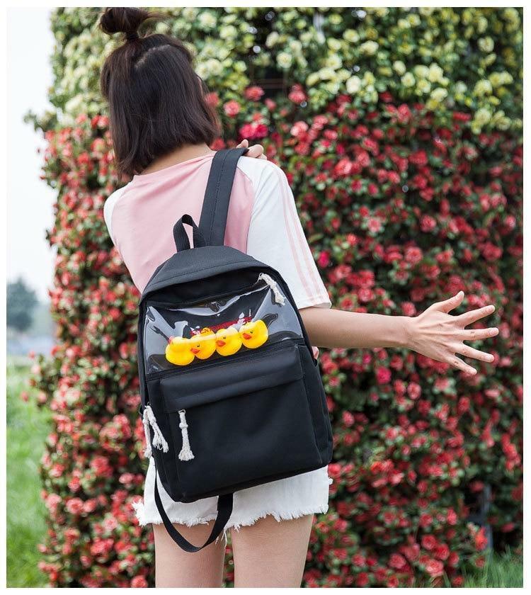 Sourpuff Duck Backpacks - Y2K Summer & 90s Grunge Fashion, Retro Style, Pastel Goth, Y2K