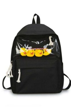 Sourpuff Duck Backpacks - Y2K Summer & 90s Grunge Fashion, Retro Style, Pastel Goth, Y2K