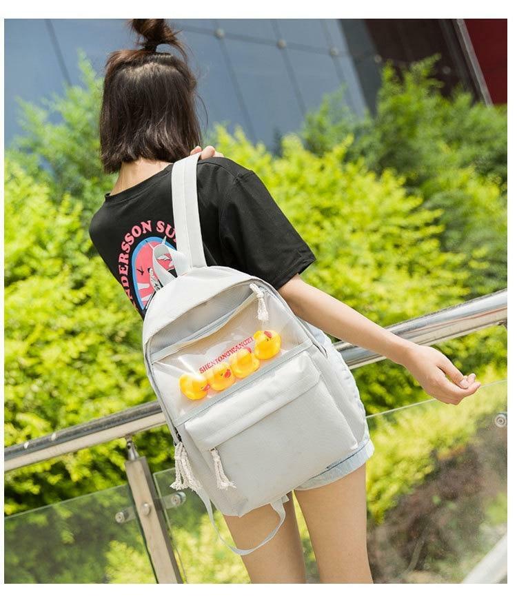 Sourpuff Duck Backpacks - Y2K Summer & 90s Grunge Fashion, Retro Style, Pastel Goth, Y2K