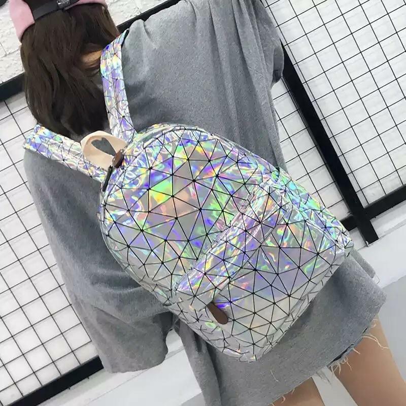 Sourpuff Laser Geometric Backpacks - Y2K Summer, 90s Grunge, Retro Style, Pastel Goth, Y2