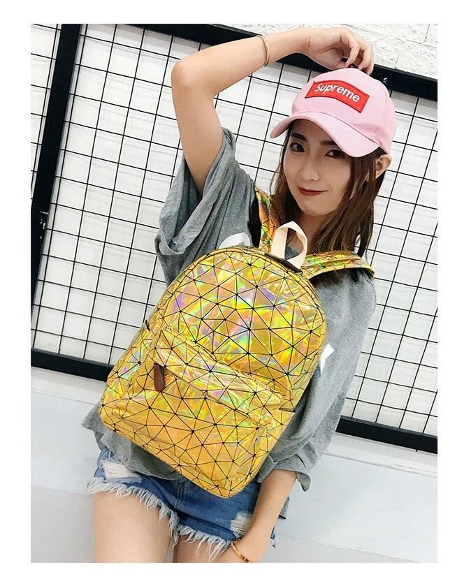 Sourpuff Laser Geometric Backpacks - Y2K Summer, 90s Grunge, Retro Style, Pastel Goth, Y2