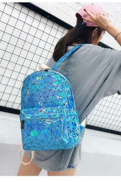 Sourpuff Laser Geometric Backpacks - Y2K Summer, 90s Grunge, Retro Style, Pastel Goth, Y2