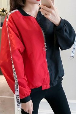 Sourpuff Y2K Korean-Style Windbreaker Jacket - 90s Grunge, Retro Summer, Pastel Goth Fashion