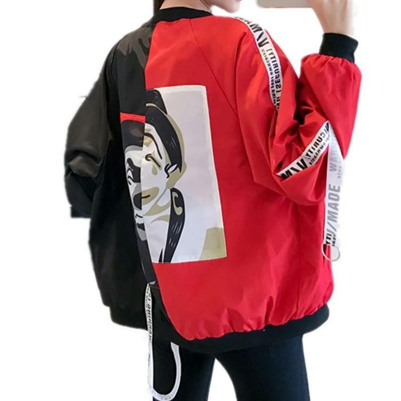 Sourpuff Y2K Korean-Style Windbreaker Jacket - 90s Grunge, Retro Summer, Pastel Goth Fashion