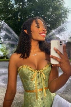 Spark Green Corset Top ? Y2K Summer Grunge Outfit | 90s Fashion | Retro Y2K Party Look