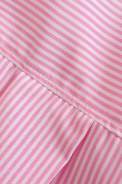 Stacy Striped Loose Shirt - Y2K Summer Grunge, 90s Retro, Pastel Goth, Y2K Club & Party Out