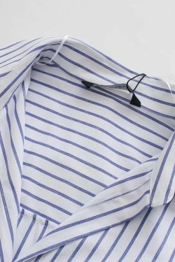 Stacy Striped Loose Shirt - Y2K Summer Grunge, 90s Retro, Pastel Goth, Y2K Club & Party Out