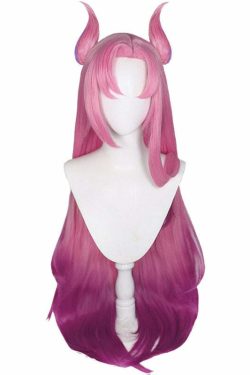 Star Guardian Kaisa Cosplay Wig - 100cm Pink Hair, Y2K Grunge, 90s Retro, Pastel Goth Style