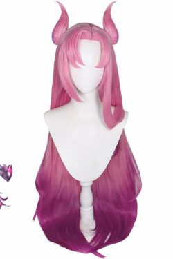 Star Guardian Kaisa Cosplay Wig - 100cm Pink Hair, Y2K Grunge, 90s Retro, Pastel Goth Style