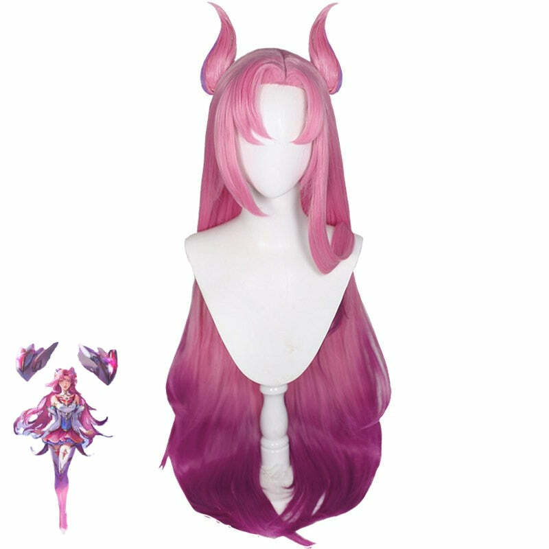 Star Guardian Kaisa Cosplay Wig - 100cm Pink Hair, Y2K Grunge, 90s Retro, Pastel Goth Style