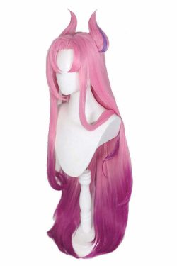 Star Guardian Kaisa Cosplay Wig - 100cm Pink Hair, Y2K Grunge, 90s Retro, Pastel Goth Style