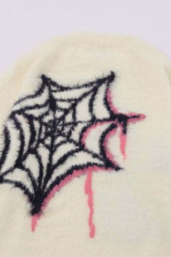 Star Venom Knit Sweater - Y2K Grunge, 90s Fashion, Retro Style, Pastel Goth, Y2K Summer Out