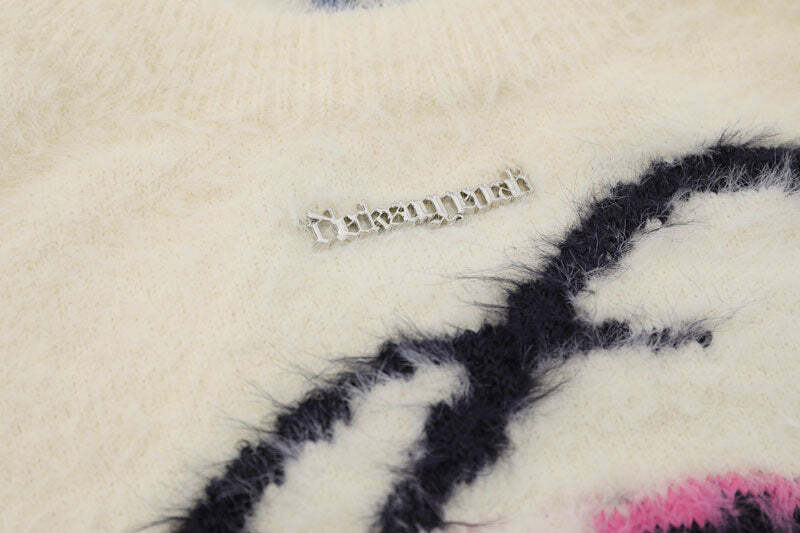 Star Venom Knit Sweater - Y2K Grunge, 90s Fashion, Retro Style, Pastel Goth, Y2K Summer Out