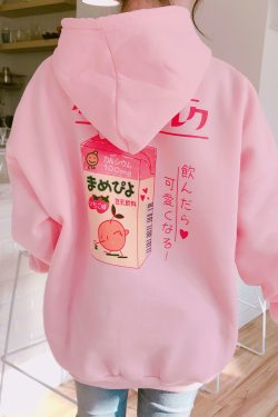 Strawberry Milk Hoodie - Y2K Summer Grunge, 90s Retro, Pastel Goth, Y2K Popstar, Baby Te