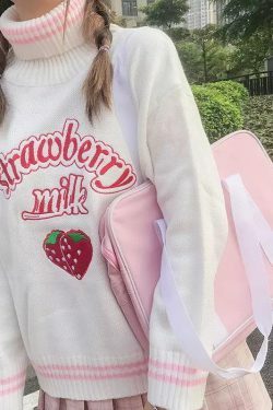 Strawberry Milk Sweatshirt - Y2K Summer, 90s Grunge, Retro Style, Pastel Goth, Y2K Popstar