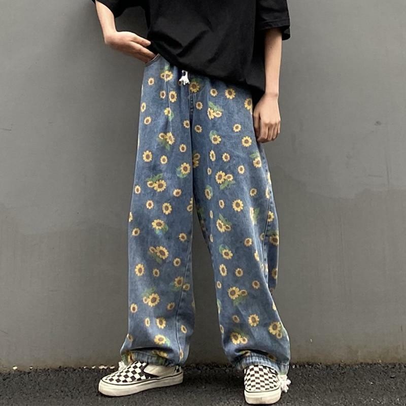 Sunflower Jeans - Y2K Summer Grunge Outfit, 90s Retro Fashion, Y2K Popstar & Club Style