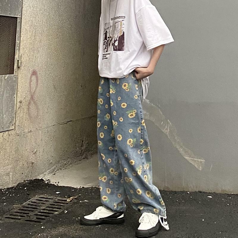 Sunflower Jeans - Y2K Summer Grunge Outfit, 90s Retro Fashion, Y2K Popstar & Club Style