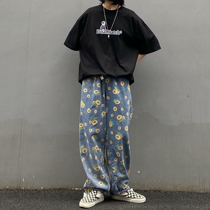 Sunflower Jeans - Y2K Summer Grunge Outfit, 90s Retro Fashion, Y2K Popstar & Club Style