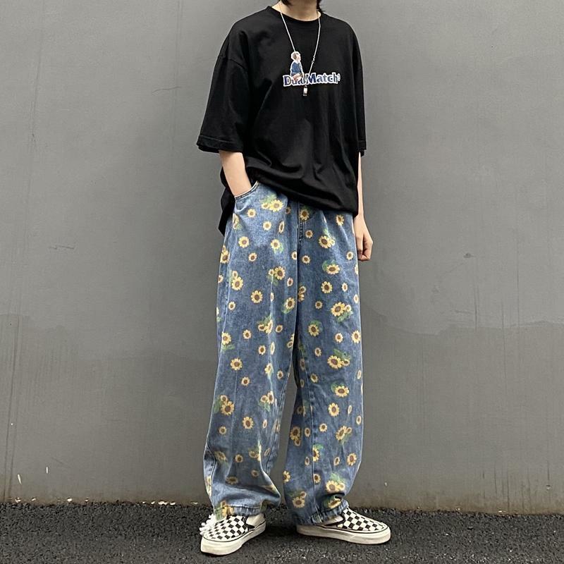 Sunflower Jeans - Y2K Summer Grunge Outfit, 90s Retro Fashion, Y2K Popstar & Club Style