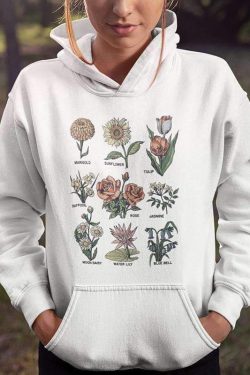 Sunflower Print Hoodie - Y2K Summer Grunge, 90s Retro, Pastel Goth, Y2K Club & Party Outfits