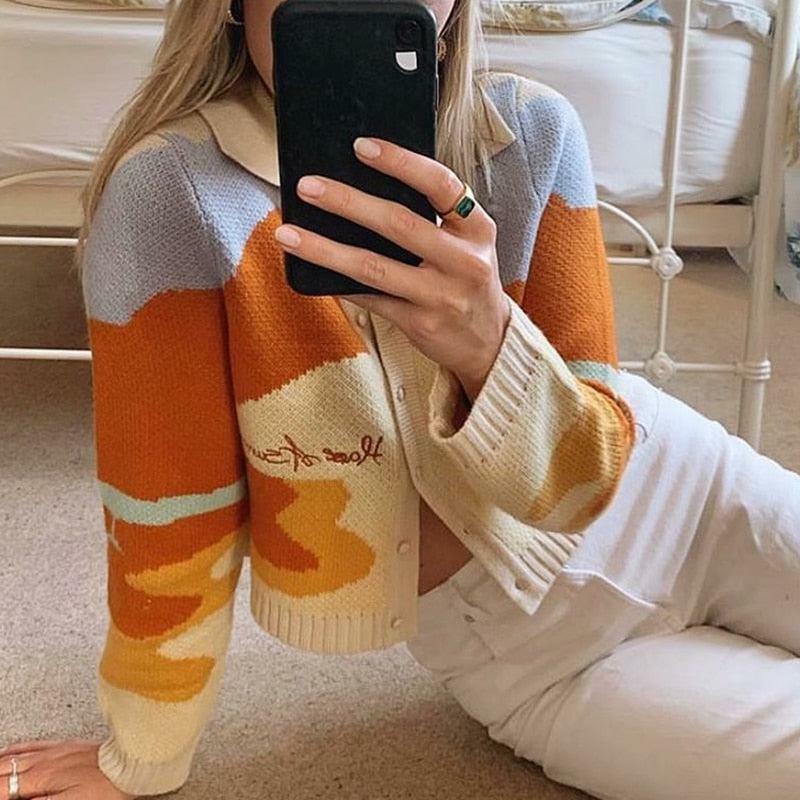 Sunny Vintage Cardigan - Y2K Summer & 90s Grunge Outfit, Retro Y2K Fashion for Women