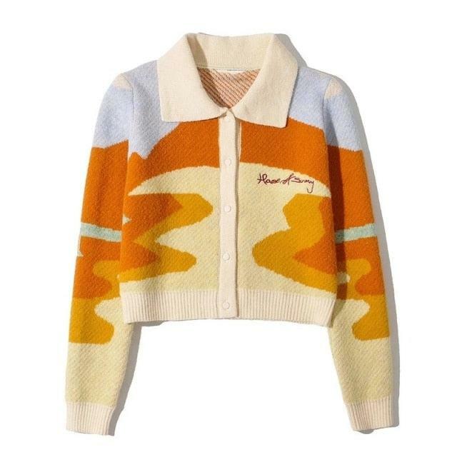 Sunny Vintage Cardigan - Y2K Summer & 90s Grunge Outfit, Retro Y2K Fashion for Women