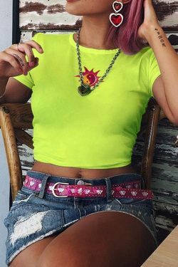 Sunshine Smile Crop Top - Y2K Summer, 90s Grunge, Retro, Pastel Goth, Y2K Party Outfits