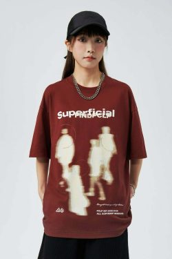 Superficial Tee - Y2K Summer Grunge, 90s Retro, Pastel Goth, Y2K Club & Party Outfits