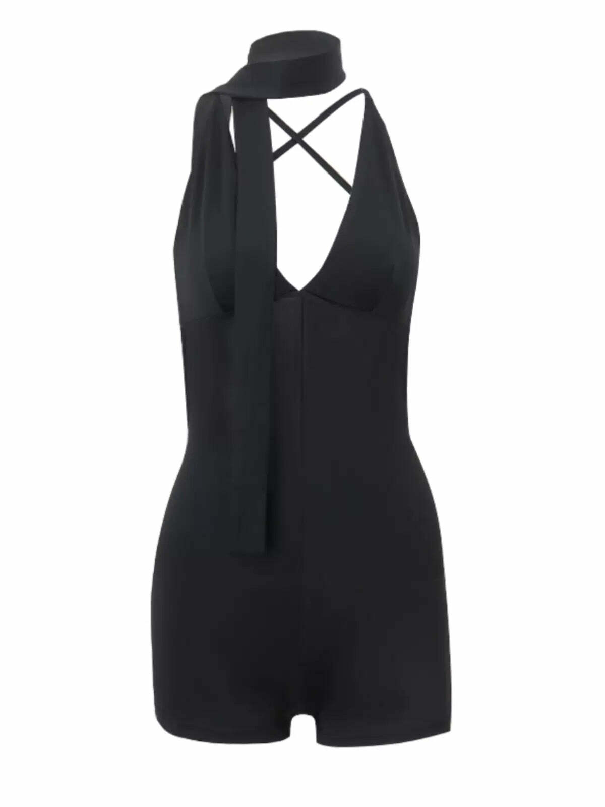 Sury Sleeveless Romper - Y2K Summer Outfit, 90s Fashion, Grunge, Retro Style, Y2K Party Look