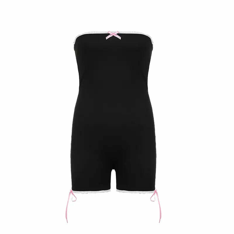 Sury Strapless Romper - Y2K Summer Outfit, 90s Grunge Fashion, Retro Style, Y2K Party Look