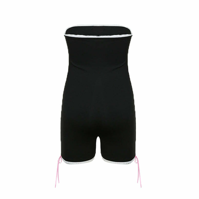Sury Strapless Romper - Y2K Summer Outfit, 90s Grunge Fashion, Retro Style, Y2K Party Look