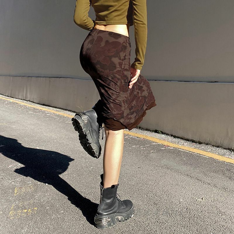 Susanna Mesh Midi Skirt - Y2K Summer, 90s Grunge, Retro Style, Y2K Party & Club Outfits