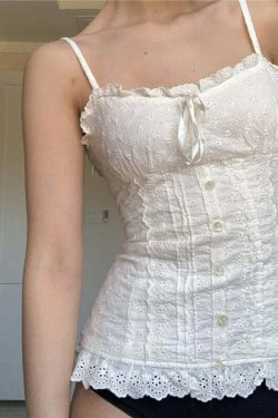 Sweet Girl Y2K Milkmaid Tank Top - Retro 90s Grunge, Pastel Goth, Summer Y2K Outfits