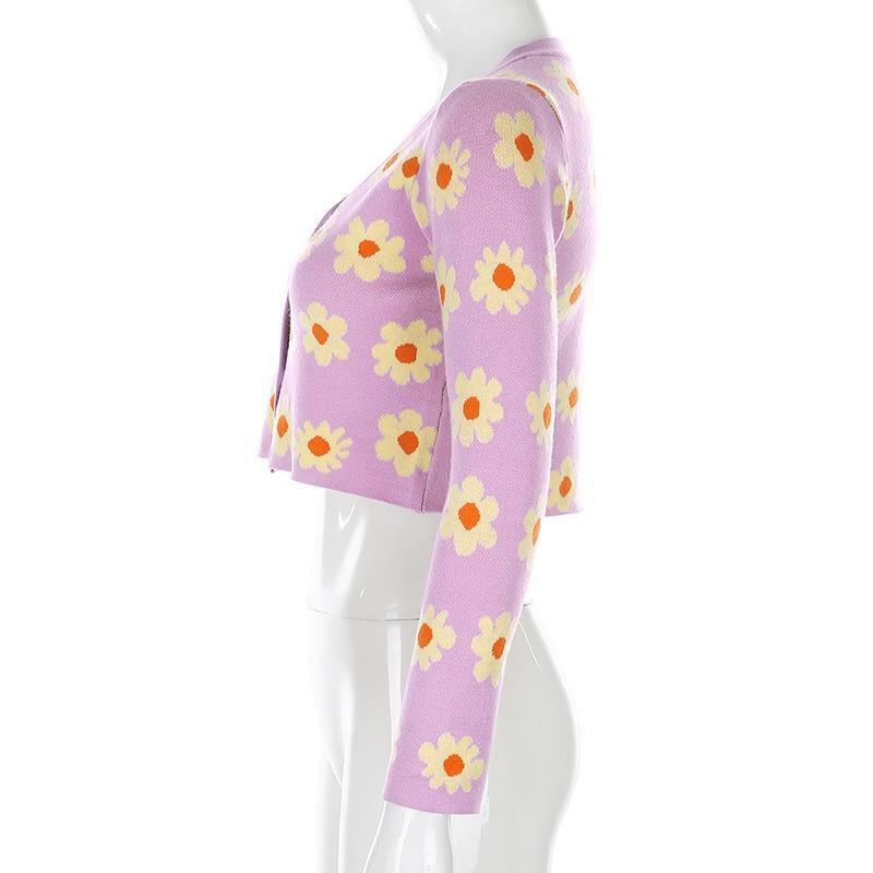 Sweet Lilac Sweater - Y2K Summer & 90s Grunge Fashion, Retro Pastel Goth, Y2K Party Outfit