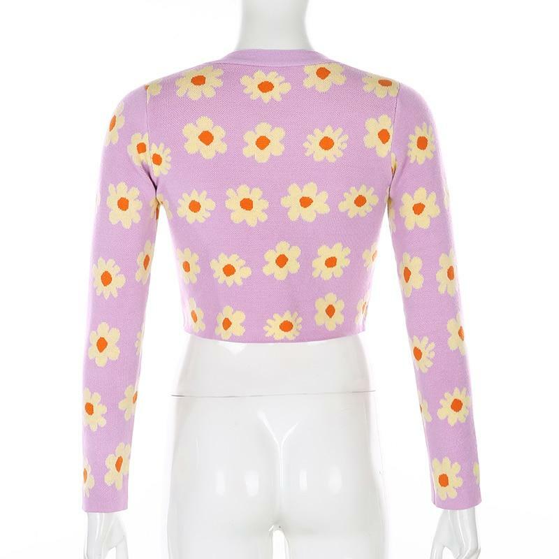 Sweet Lilac Sweater - Y2K Summer & 90s Grunge Fashion, Retro Pastel Goth, Y2K Party Outfit