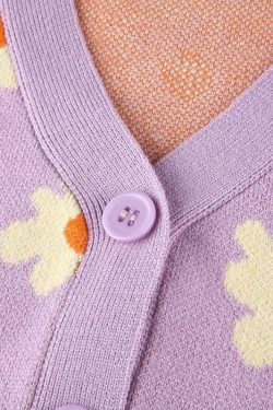 Sweet Lilac Sweater - Y2K Summer & 90s Grunge Fashion, Retro Pastel Goth, Y2K Party Outfit