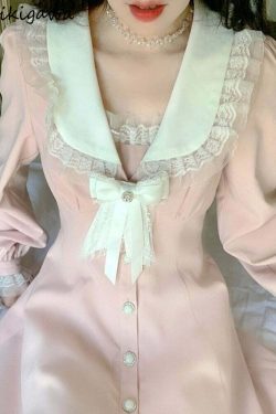 Sweet Lolita Pink Pretty Dress - Y2K Summer, 90s Fashion, Grunge, Retro, Pastel Goth, Y2K Out