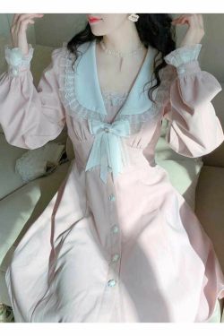 Sweet Lolita Pink Pretty Dress - Y2K Summer, 90s Fashion, Grunge, Retro, Pastel Goth, Y2K Out