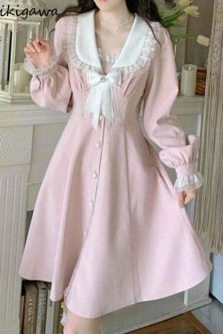 Sweet Lolita Pink Pretty Dress - Y2K Summer, 90s Fashion, Grunge, Retro, Pastel Goth, Y2K Out