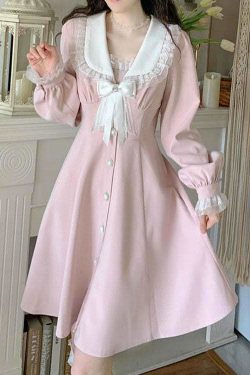 Sweet Lolita Pink Pretty Dress - Y2K Summer, 90s Fashion, Grunge, Retro, Pastel Goth, Y2K Out