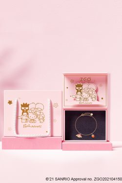 Sweet My Melody Sterling Silver Bracelet with Pendants - Y2K Grunge & 90s Retro Style