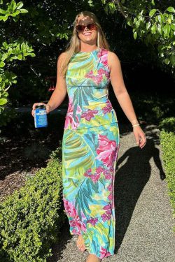 Syncere Printed Maxi Dress - Y2K Summer, 90s Grunge, Retro Style, Y2K Party & Club Outfits