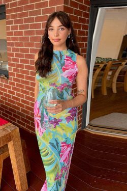 Syncere Printed Maxi Dress - Y2K Summer, 90s Grunge, Retro Style, Y2K Party & Club Outfits